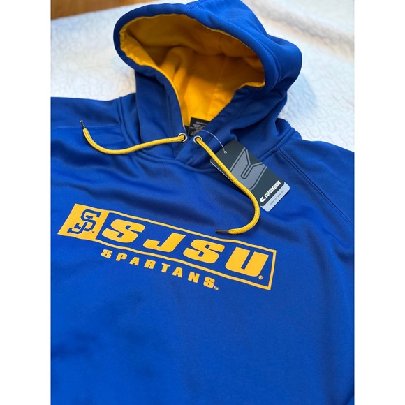 Colosseum Mens SJSU Spartans Hoodie Royal Blue Yellow Athletic Size XXL #633 - Picture 3 of 7